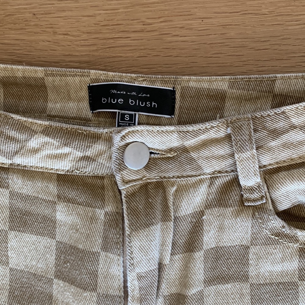 TAN Checked Jean - Picture 6 of 8
